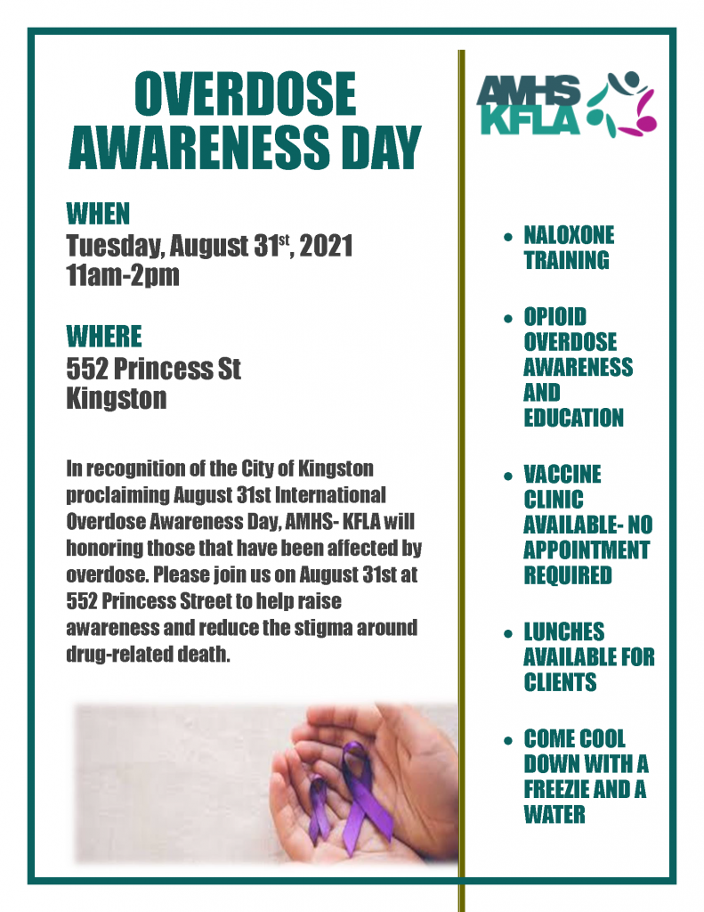 Overdose Awareness Day 2021 Addiction & Mental Health Services